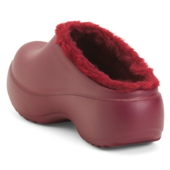 🔹️MELISSA🔹️ Melissa Free Fluffy Platform Clog Heels Burgandy for women - Picture 7 of 7